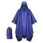 3 in 1 Portable Rain Poncho Waterproof Lightweight Emergency Raincoat with Pocket - Blue V1308-DSZKI-398-1
