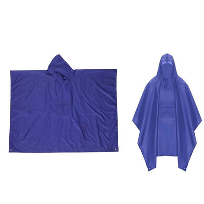 3 in 1 Portable Rain Poncho Waterproof Lightweight Emergency Raincoat with Pocket - Blue V1308-DSZKI-398-1