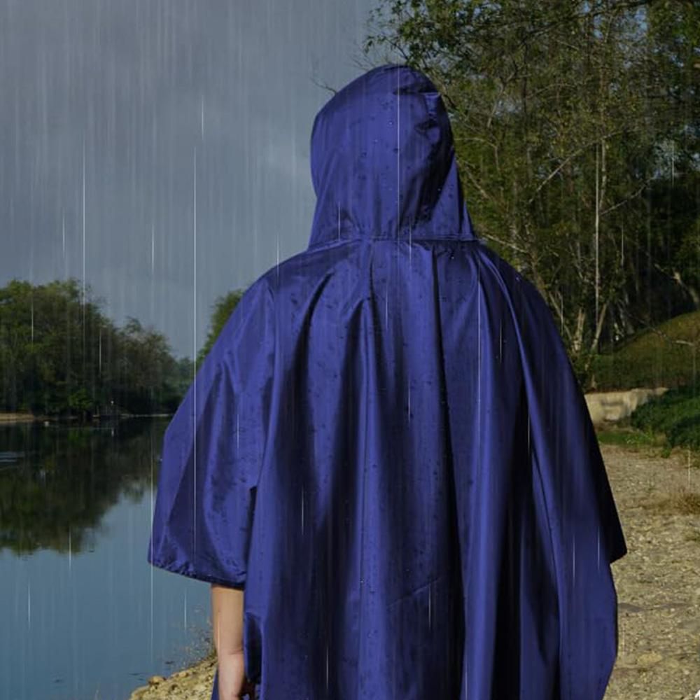 3 in 1 Portable Rain Poncho Waterproof Lightweight Emergency Raincoat with Pocket - Blue V1308-DSZKI-398-1