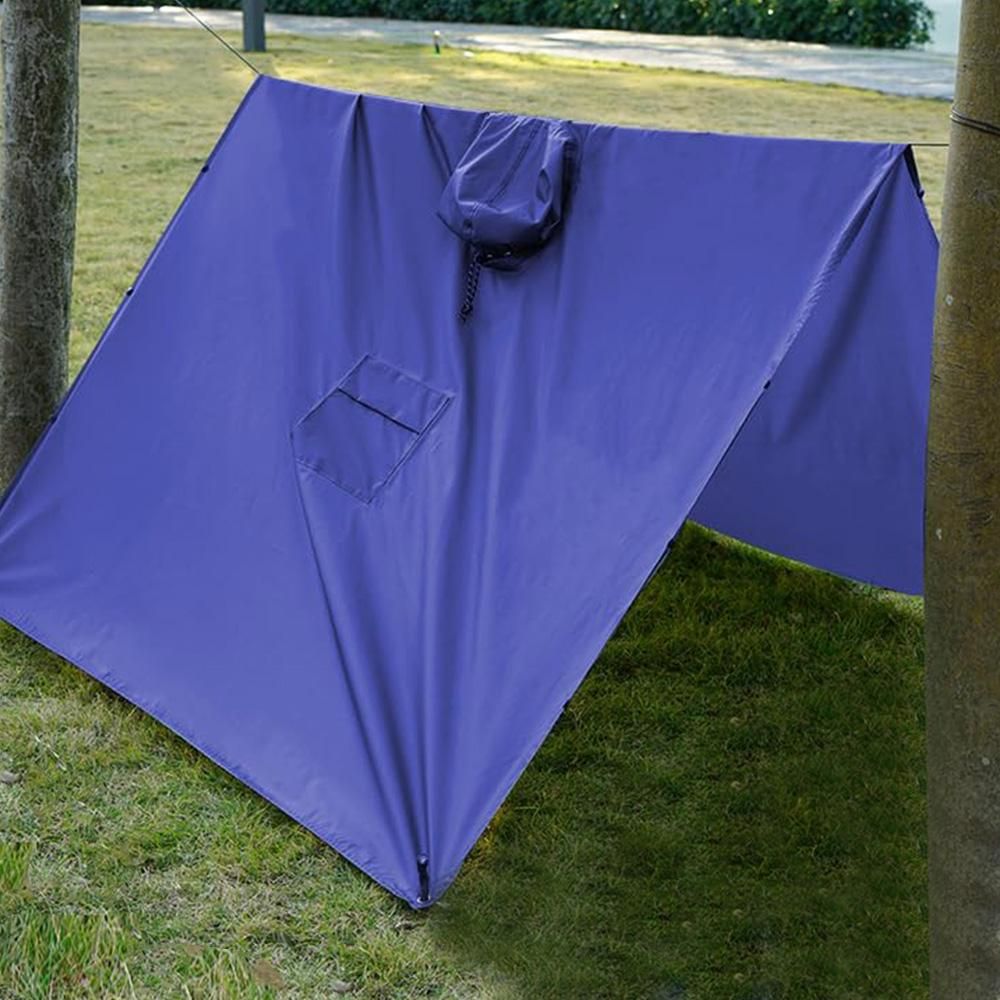 3 in 1 Portable Rain Poncho Waterproof Lightweight Emergency Raincoat with Pocket - Blue V1308-DSZKI-398-1