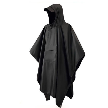 3 in 1 Portable Rain Poncho Waterproof Lightweight Emergency Raincoat with Pocket - Black V1308-DSZKI-398-2