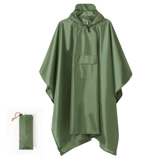 3 in 1 Portable Rain Poncho Waterproof Lightweight Emergency Raincoat with Pocket - Army Green V1308-DSZKI-398-3