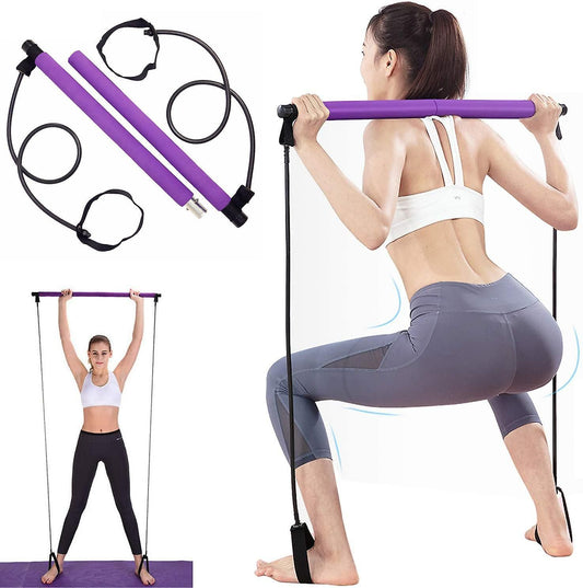 Pilates Exercise Bar With Resistance Band For Whole Body Workouts V1308-DSZKI-399