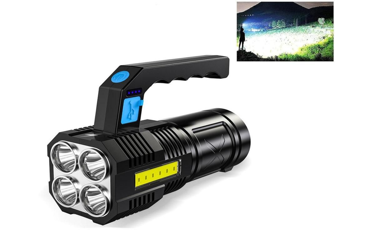 LED Flashlight Rechargeable Portable Light for Outdoor Camping Hiking Super Brightest Flashlights Emergency V1308-DSZKI-4