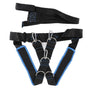 Speed Strength Training Sled Shoulder Harness Resistance Band Belt (Black + Blue) V1308-DSZKI-401