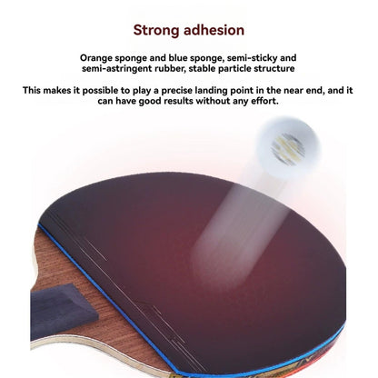Table Tennis Racket Set 6-Star Carbon with 2 Paddles and Covers V1308-DSZKI-402