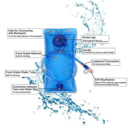 2 Liter Hydration Bladder Leak Proof Water Reservoir for Running Hiking Camping Cycling Climbing V1308-DSZKI-408
