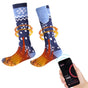 Heated Socks Rechargeable 5000mAh APP Remote Control Washable Winter (Blue) V1308-DSZKI-411