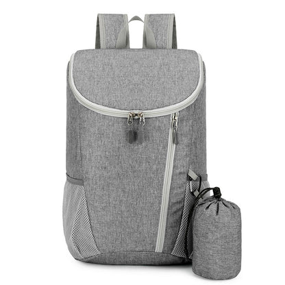 Large Capacity Foldable Lightweight Water-Resistant Sports Outdoor Gym Backpack (Light Grey) V1308-DSZKI-413