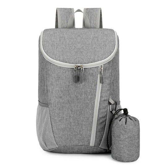 Large Capacity Foldable Lightweight Water-Resistant Sports Outdoor Gym Backpack (Light Grey) V1308-DSZKI-413
