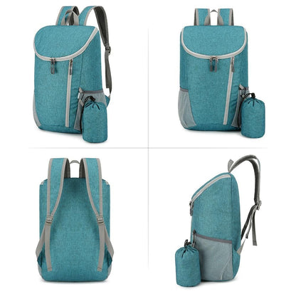 Large Capacity Foldable Lightweight Water-Resistant Sports Outdoor Gym Backpack (Light Grey) V1308-DSZKI-413