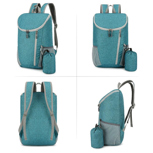 Large Capacity Foldable Lightweight Water-Resistant Sports Outdoor Gym Backpack (Light Grey) V1308-DSZKI-413