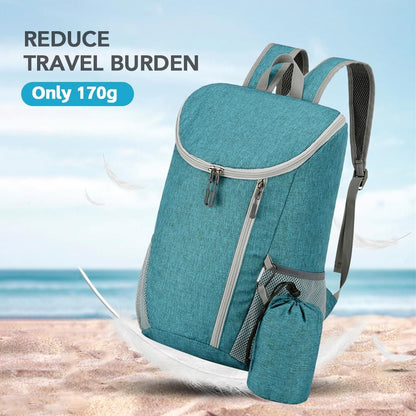 Large Capacity Foldable Lightweight Water-Resistant Sports Outdoor Gym Backpack (Light Grey) V1308-DSZKI-413
