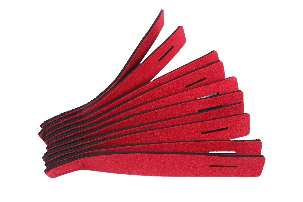10Pcs Fishing Rod Straps Fishing Rod Clips for Casting Spinning Fly Rods - Red V1308-DSZKI-417-1