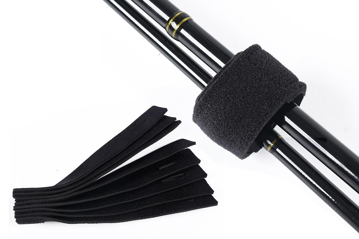 10Pcs Fishing Rod Straps Fishing Rod Clips for Casting Spinning Fly Rods - Red V1308-DSZKI-417-1