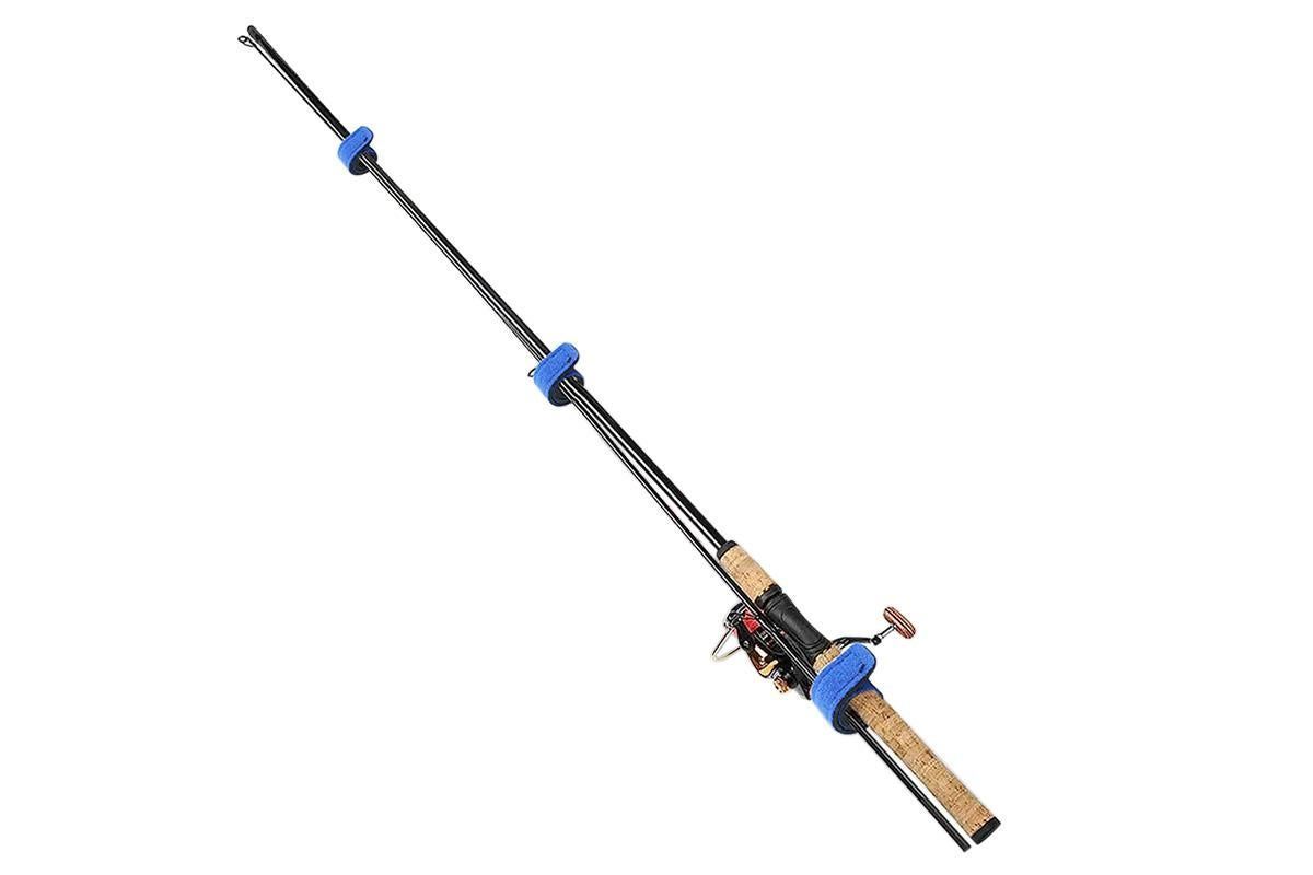 10Pcs Fishing Rod Straps Fishing Rod Clips for Casting Spinning Fly Rods - Blue V1308-DSZKI-417-2