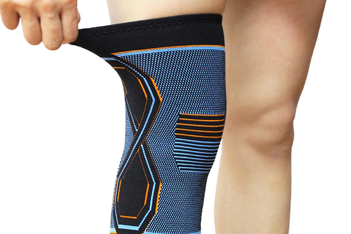 2-Pack Knitted Knee Support Sleeve Leg Brace for Gym Sports Running(M) V1308-DSZKI-418-3