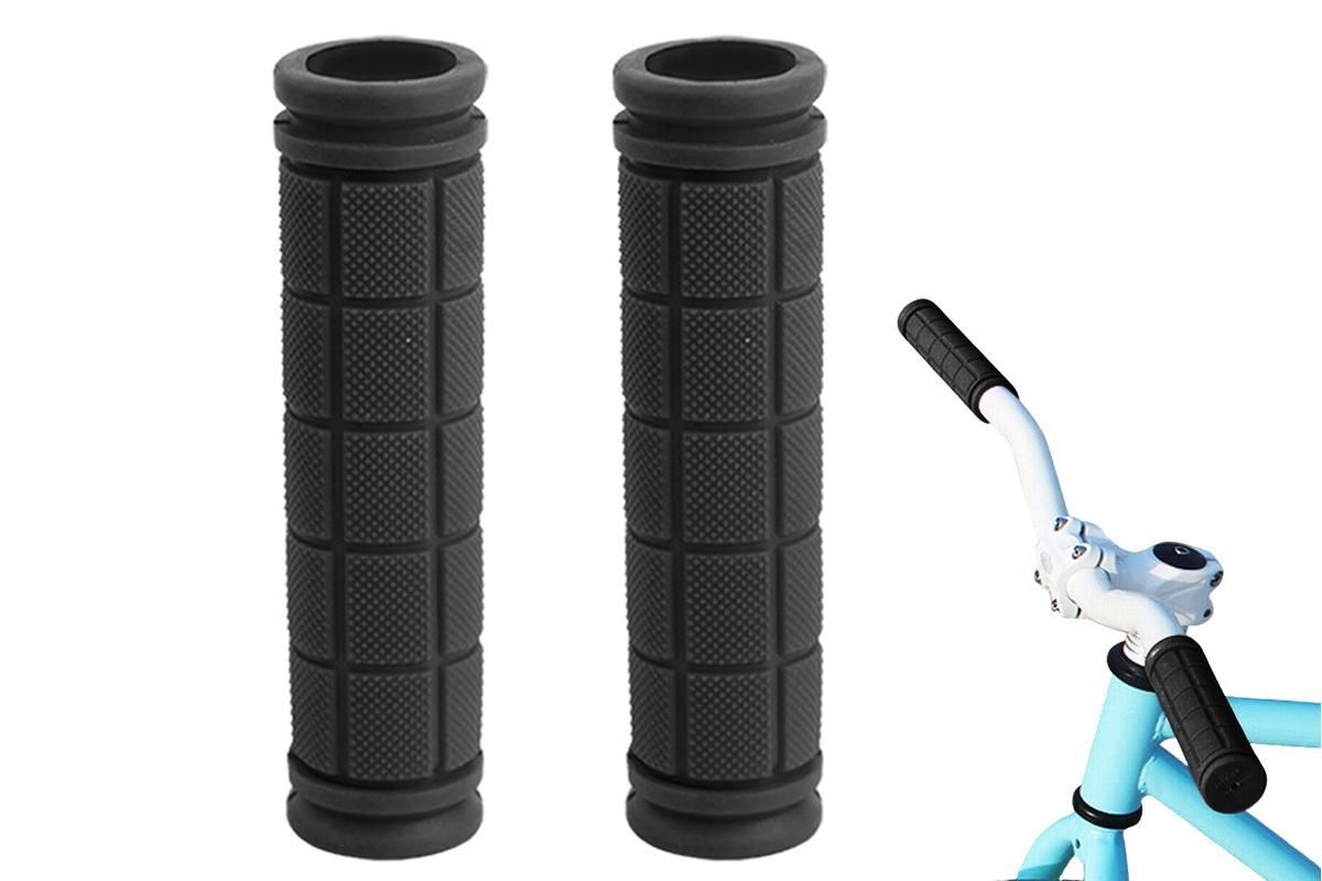 2PCS Bicycle Handle Bar Grips Rubber Grips For BMX MTB Cycle Road Mountain Bike - Black V1308-DSZKI-419-3
