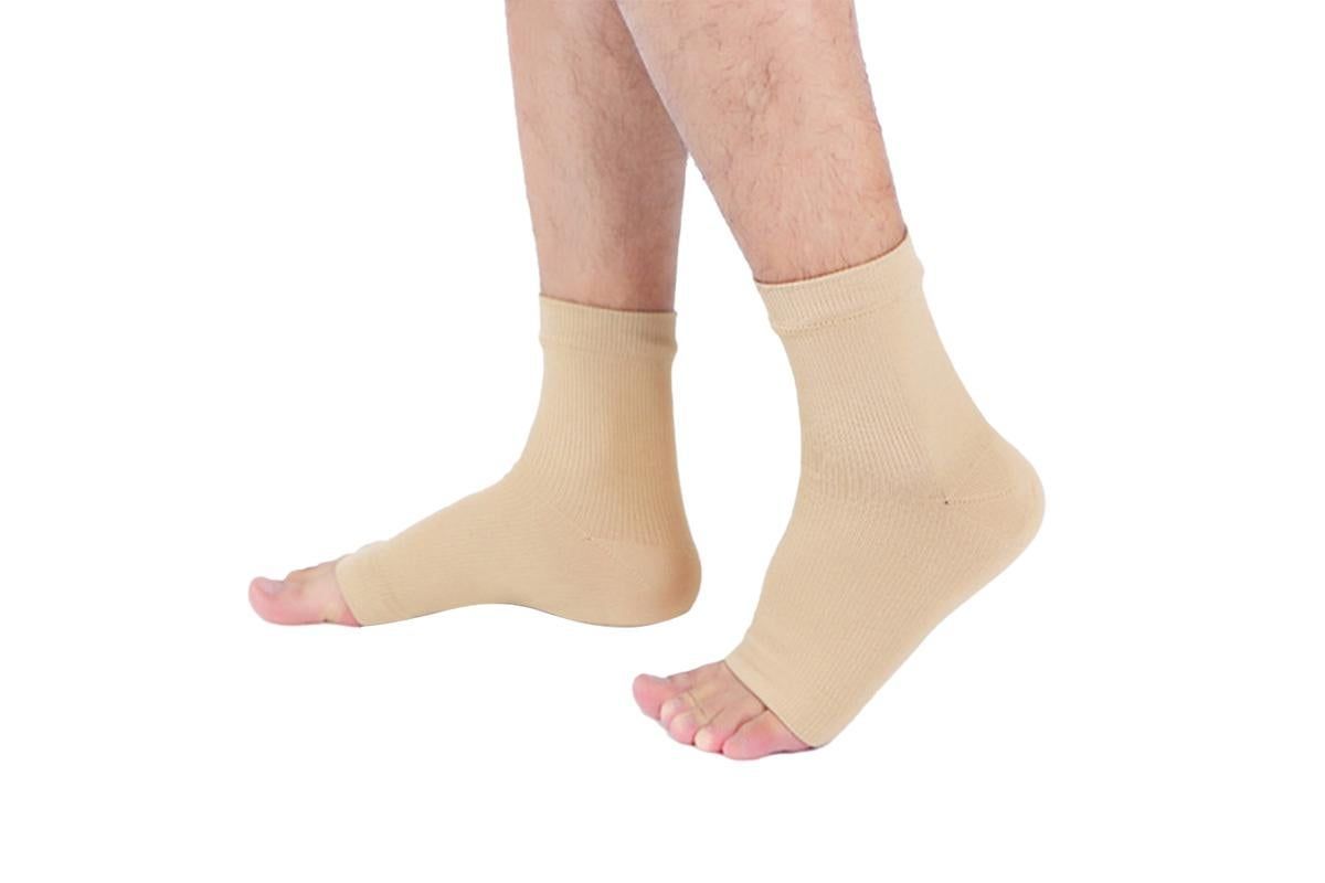 Compression Short Socks Ankle Support Socks -Nude / L V1308-DSZKI-424-2
