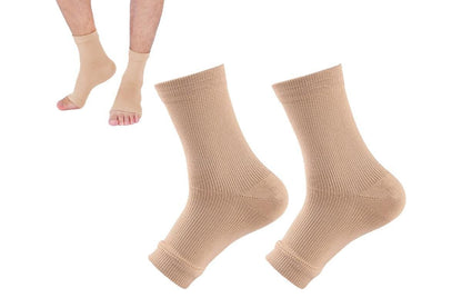 Compression Short Socks Ankle Support Socks -Nude / L V1308-DSZKI-424-2