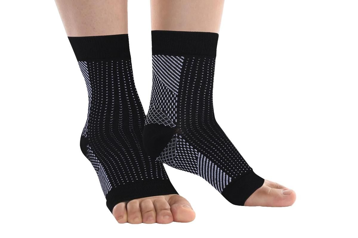 Compression Short Socks Ankle Support Socks -Black / S V1308-DSZKI-425-1