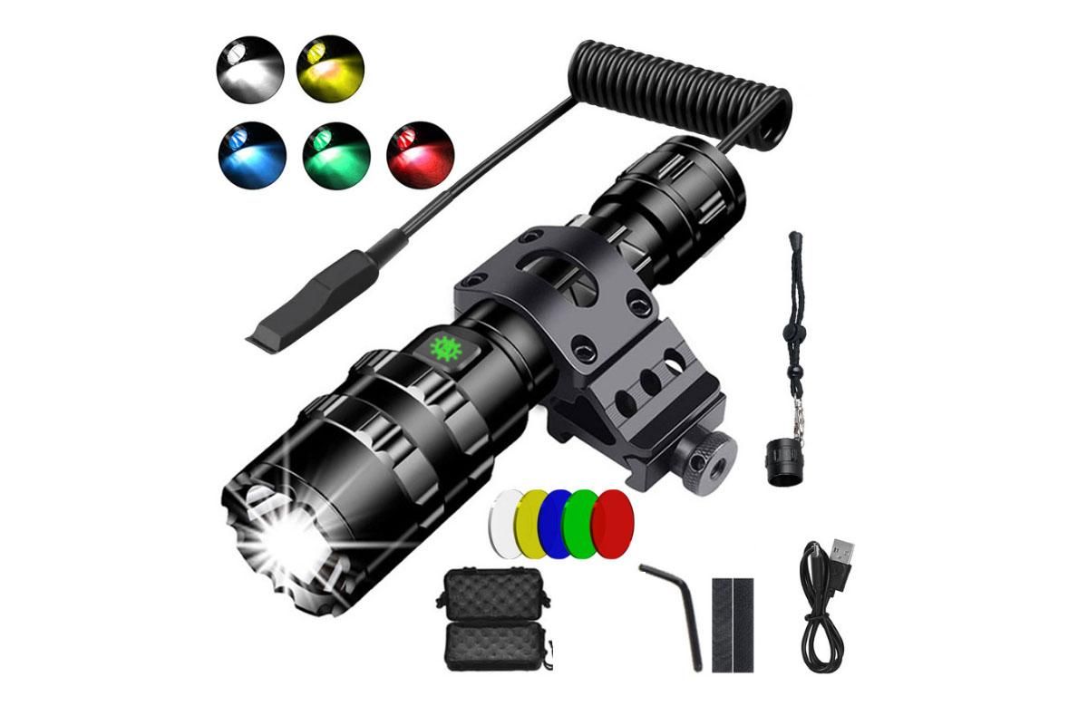 Rechargeable Flashlights High Lumens Flashlight Powerful Tactical Flashlights Flashlight for Emergency Camping V1308-DSZKI-43