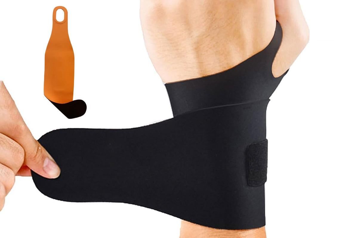 2X Adjustable Wrist Brace Wrist Support Protection Strap Compatible With Both Hands - Black V1308-DSZKI-435-1