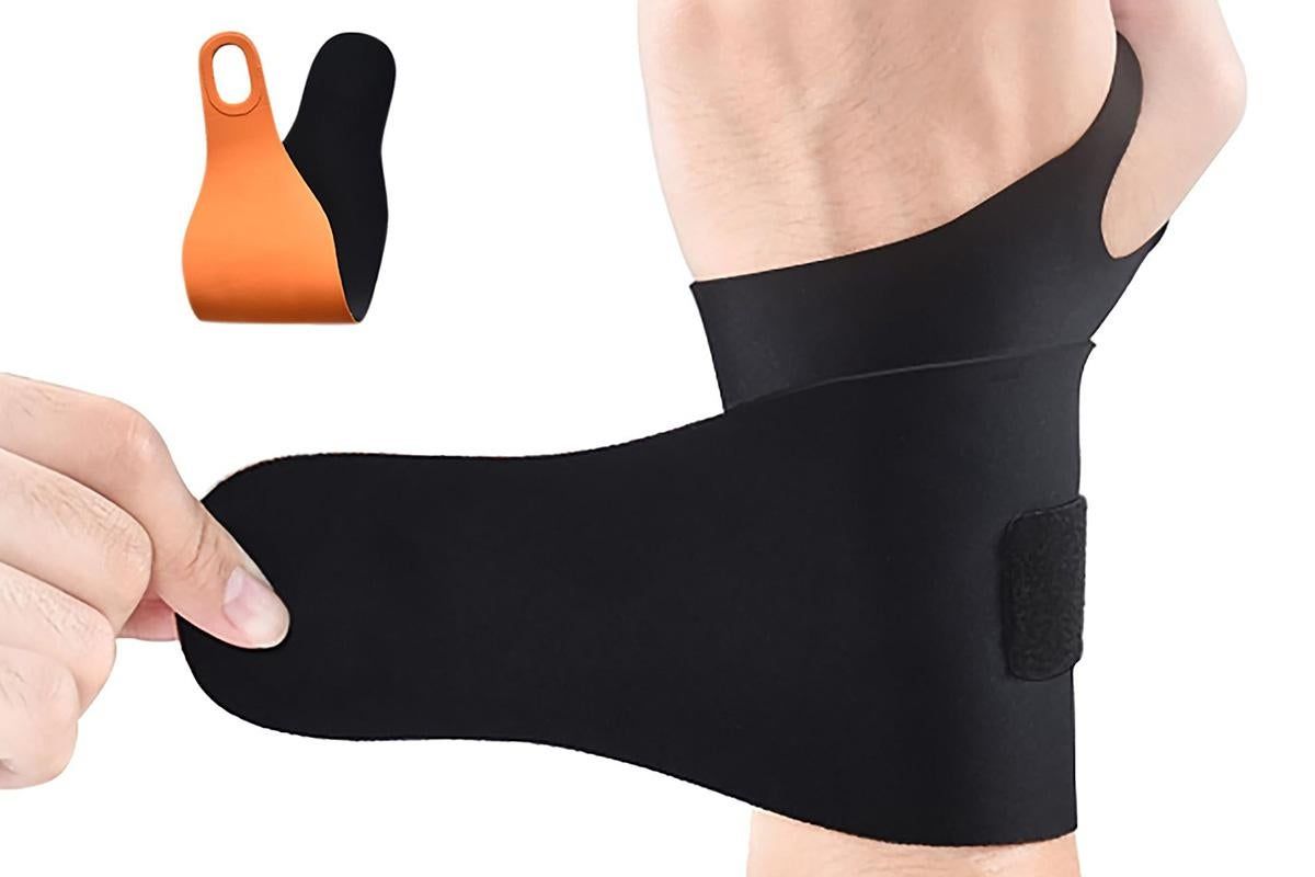 2X Adjustable Wrist Brace Wrist Support Protection Strap Compatible With Both Hands - Black V1308-DSZKI-435-1