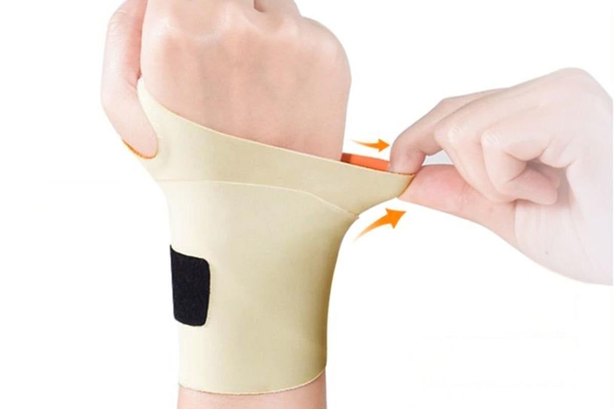 2X Adjustable Wrist Brace Wrist Support Protection Strap Compatible With Both Hands - Orange V1308-DSZKI-435-2