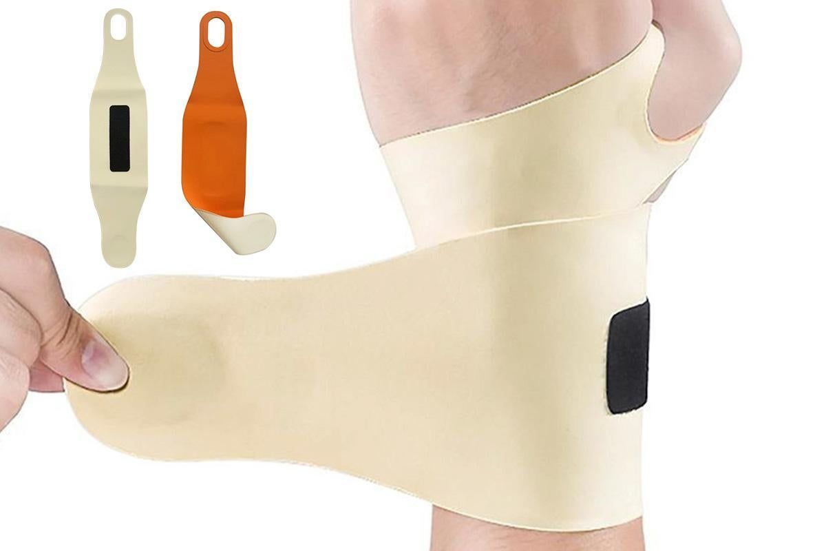 2X Adjustable Wrist Brace Wrist Support Protection Strap Compatible With Both Hands - Orange V1308-DSZKI-435-2
