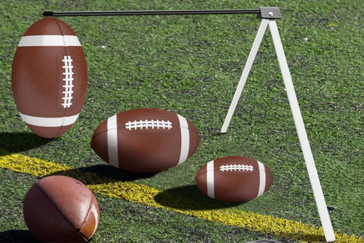 Football Kicking Tee Metal Place Kicking Stand for Field Goal Kicks -White V1308-DSZKI-438-1