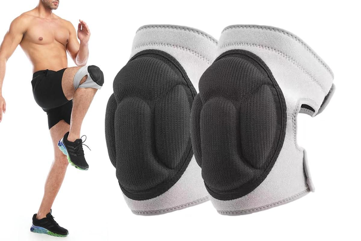 Knee Pads for Gardening Anti-Slip EVA Foam Cushioned Knee Protectors - Grey & L V1308-DSZKI-440-2