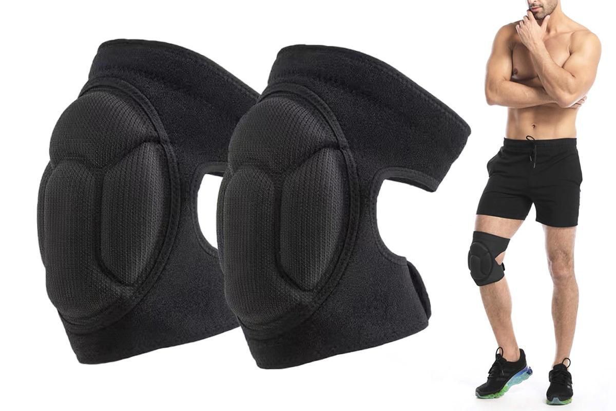 Knee Pads for Gardening Anti-Slip EVA Foam Cushioned Knee Protectors - Black & L V1308-DSZKI-441-2