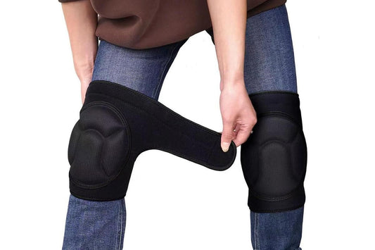 Knee Pads for Gardening Anti-Slip EVA Foam Cushioned Knee Protectors - Black & M V1308-DSZKI-441-3
