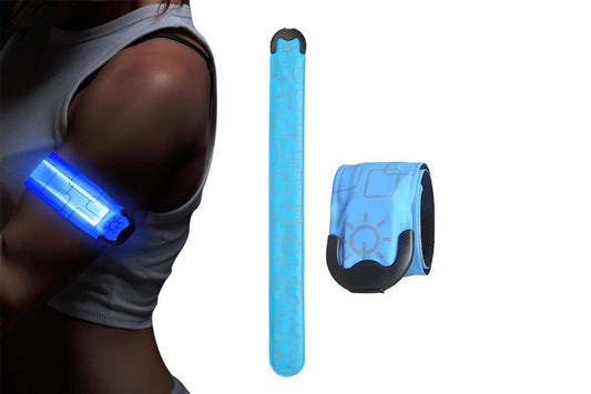 LED Light-Up Armband Safety Belt Night Running Cycling Arm Band -Blue V1308-DSZKI-442-4