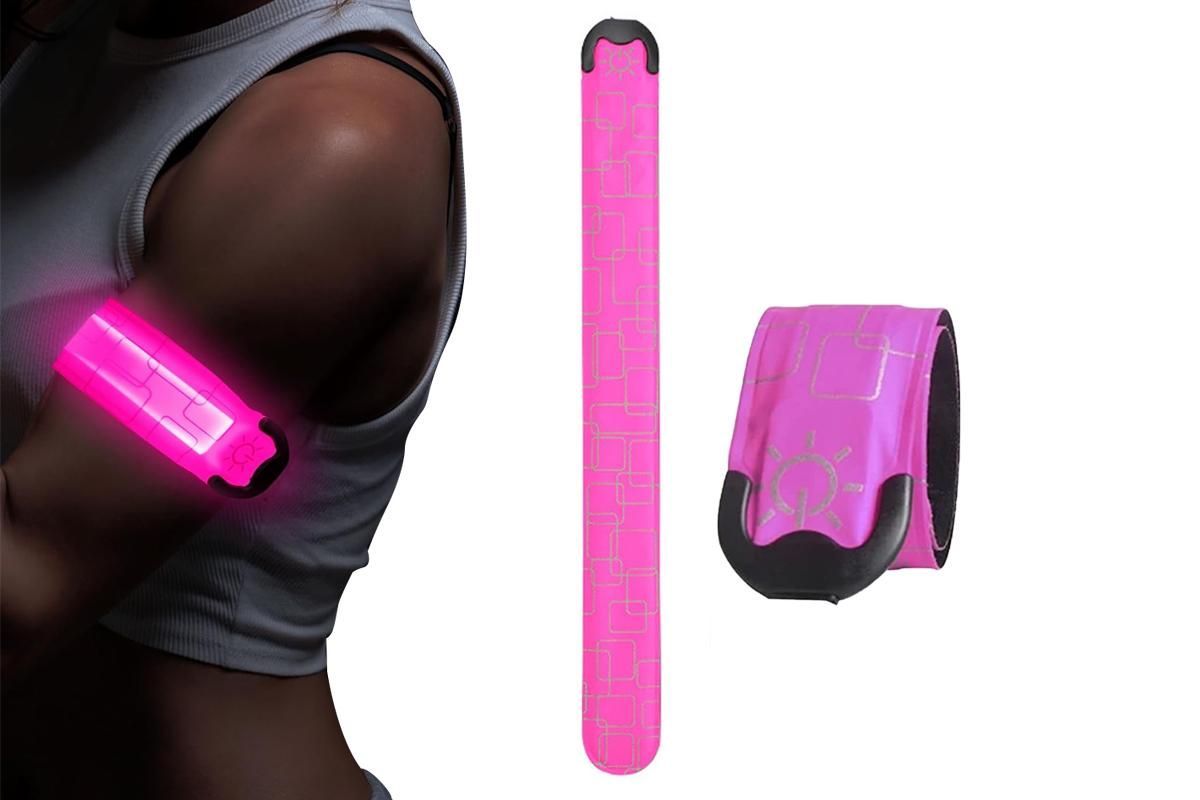 LED Light-Up Armband Safety Belt Night Running Cycling Arm Band -Blue V1308-DSZKI-442-4