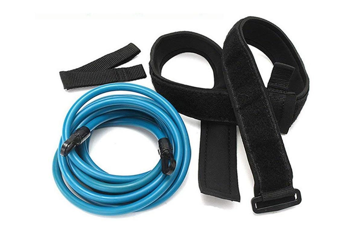 Swim Trainer Waist Belt with Swimming Resistance Tether Leash for Pool Training - Blue V1308-DSZKI-445-1