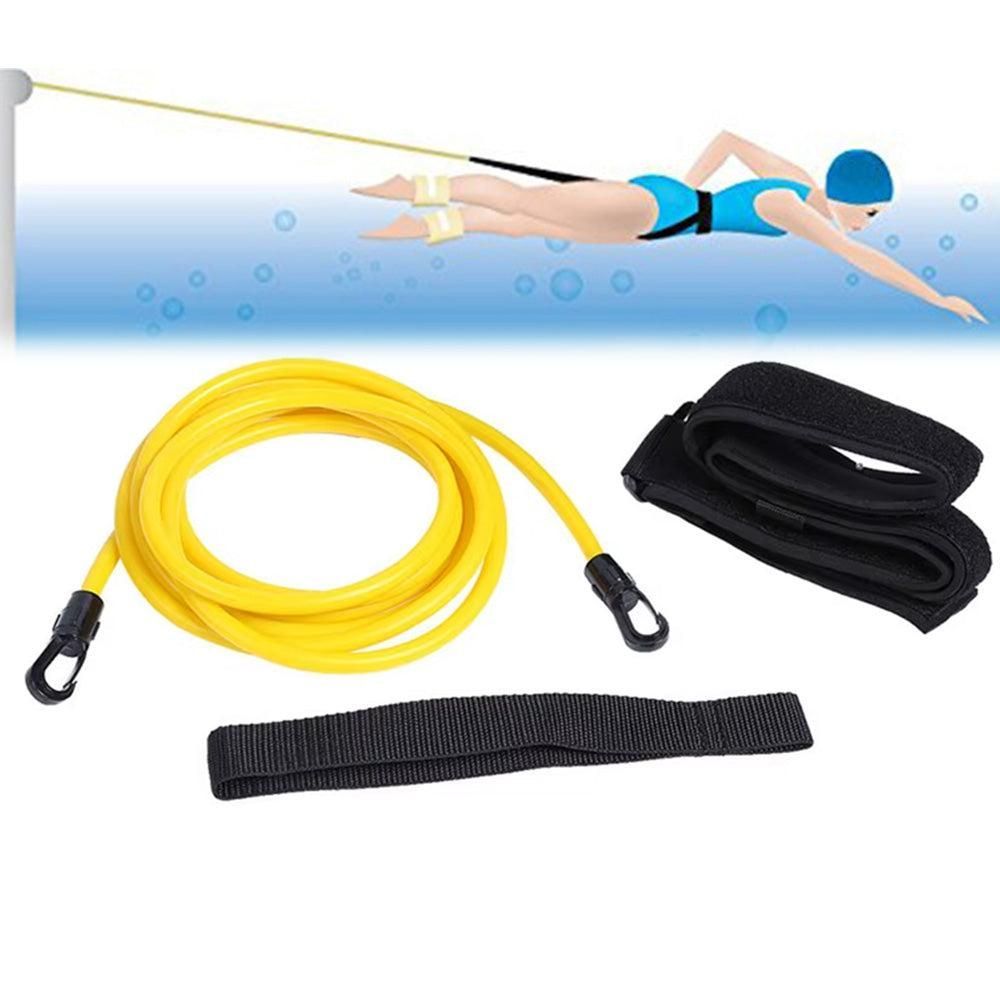 Swim Trainer Waist Belt with Swimming Resistance Tether Leash for Pool Training - Yellow V1308-DSZKI-445-2