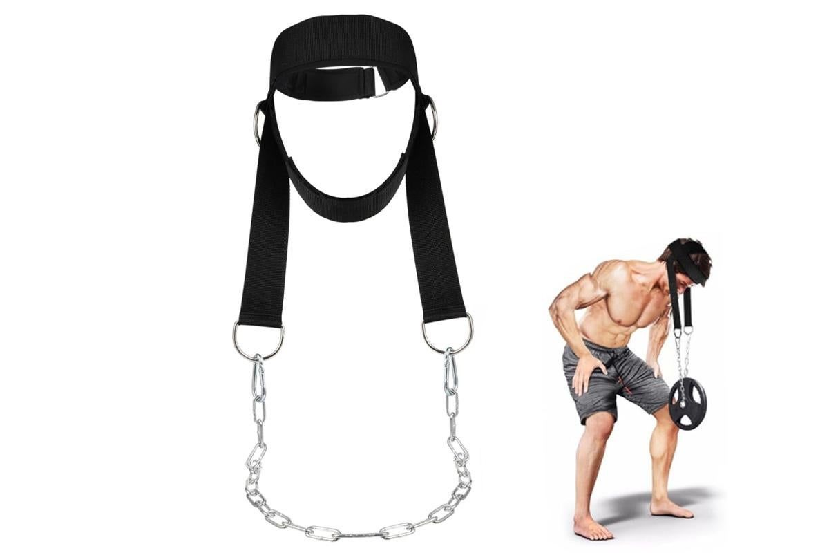 Weight Lifting Head Neck Harness Gym Workout Exercise Training Strap Belt V1308-DSZKI-446