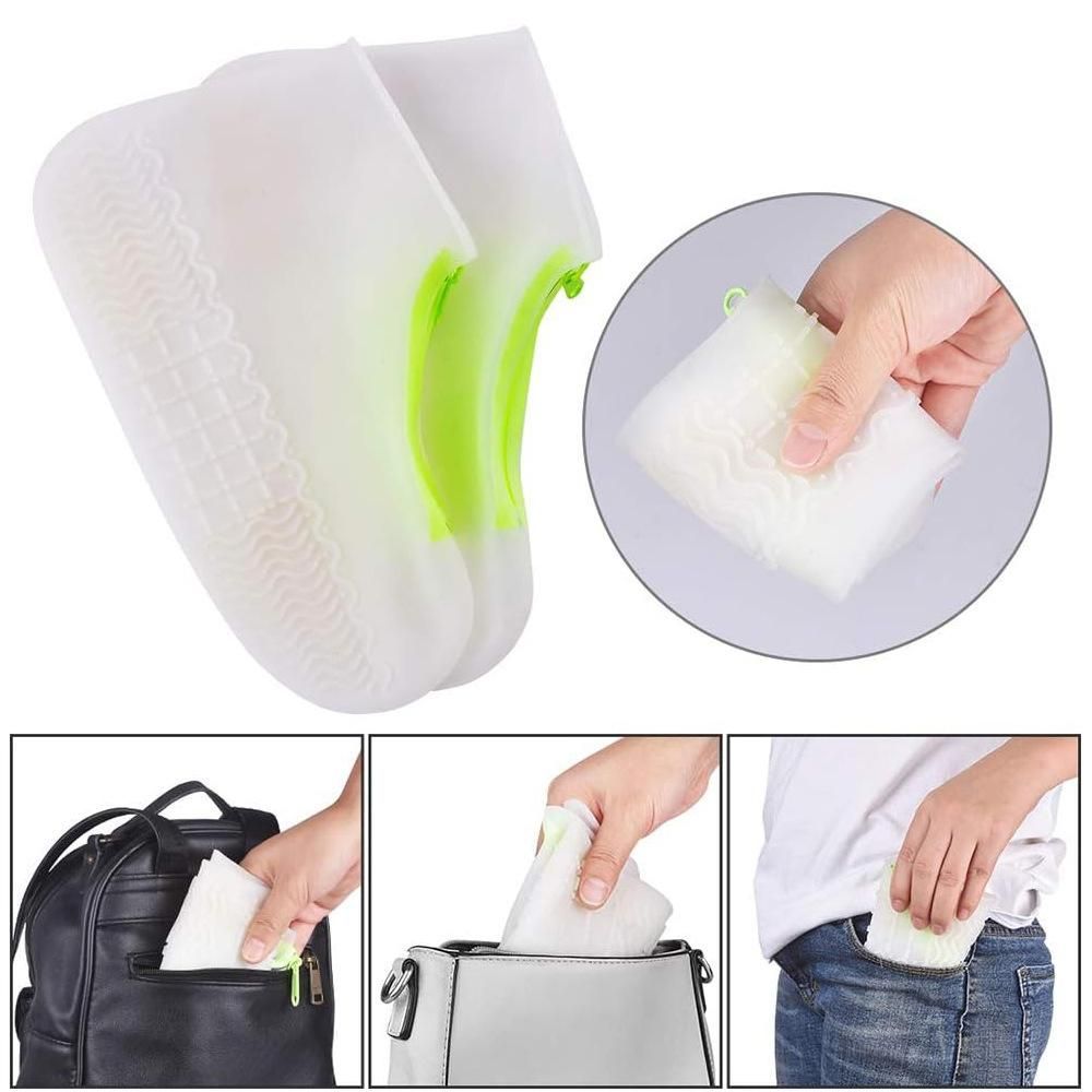 Waterproof Silicone Shoe Covers Reusable Overshoes - Transparent - M V1308-DSZKI-450-2