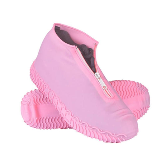 Waterproof Silicone Shoe Covers Reusable Overshoes - Pink - S V1308-DSZKI-452-1