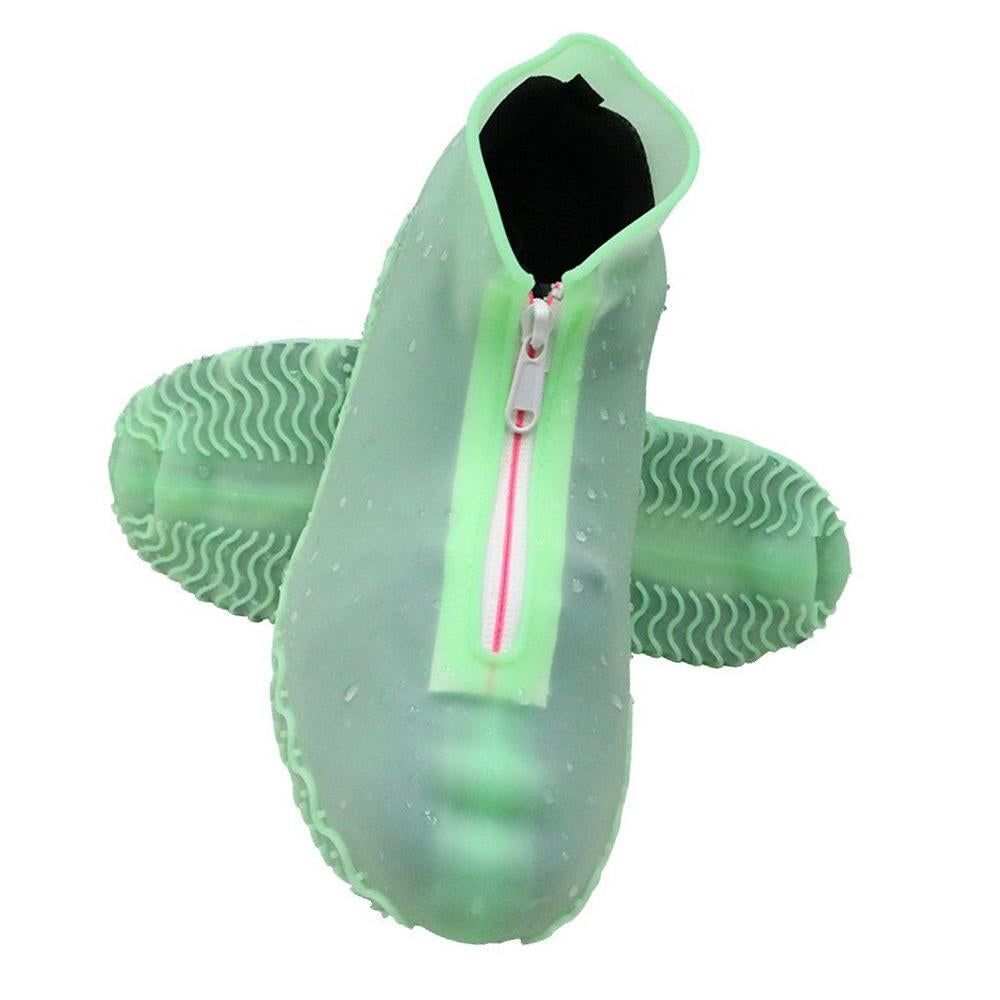 Waterproof Silicone Shoe Covers Reusable Overshoes - Green - S V1308-DSZKI-454-1