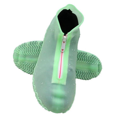 Waterproof Silicone Shoe Covers Reusable Overshoes - Green - M V1308-DSZKI-454-2