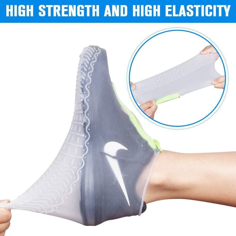 Waterproof Silicone Shoe Covers Reusable Overshoes - Green - L V1308-DSZKI-454-3