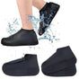 Waterproof Silicone Shoe Covers Reusable Overshoes - Black - M V1308-DSZKI-457-2