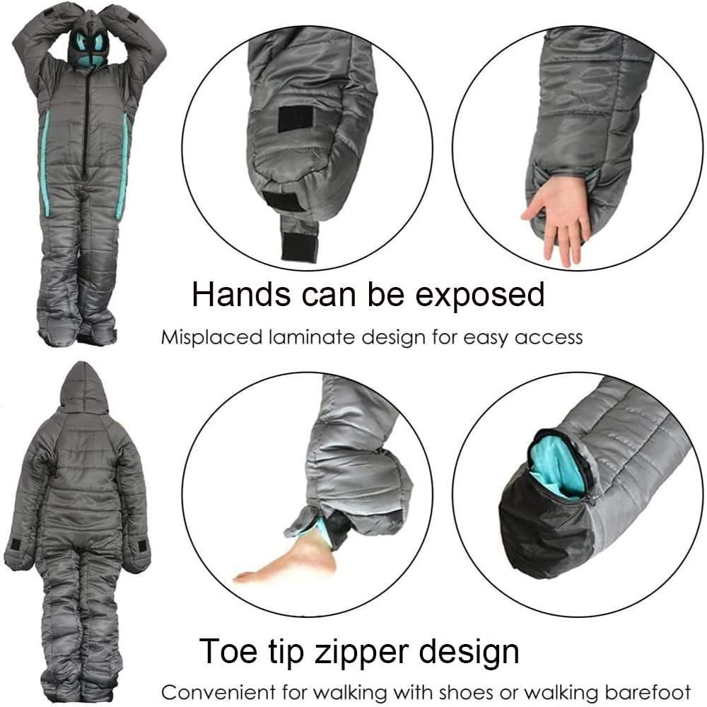 Wearable Alien Sleeping Bag for Camping Travel Hiking and Outdoor Use - M V1308-DSZKI-458-1