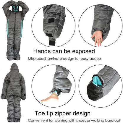 Wearable Alien Sleeping Bag for Camping Travel Hiking and Outdoor Use - M V1308-DSZKI-458-1