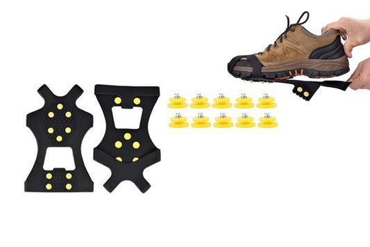 Ice Cleats Crampons Snow Shoe Spikes Grips Anti-Slip for Shoes Boots -M V1308-DSZKI-46-2