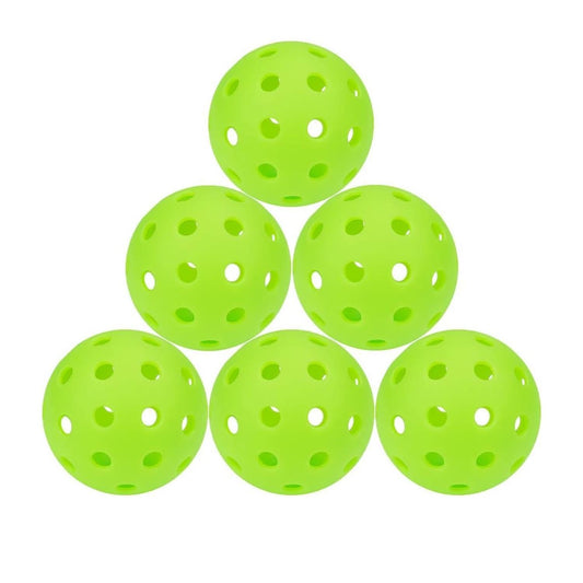 6 Pack Sports Outdoor Pickleballs 40 Holes with Bag - Green V1308-DSZKI-460-2