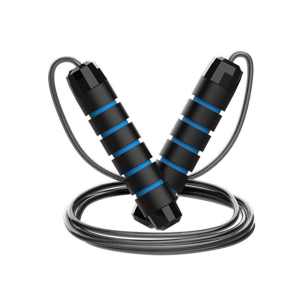 Adjustable Steel Jump Rope with Ball Bearings Foam Handles Tangle Free - Green V1308-DSZKI-462-3